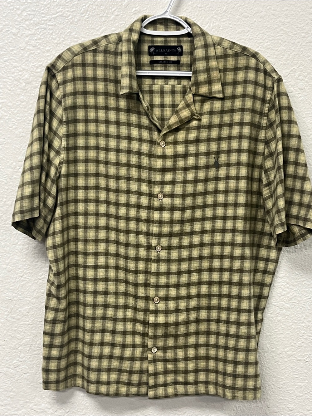 All Saints “Zeke”Plaid Button-Down Shirt
#1124